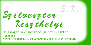 szilveszter keszthelyi business card